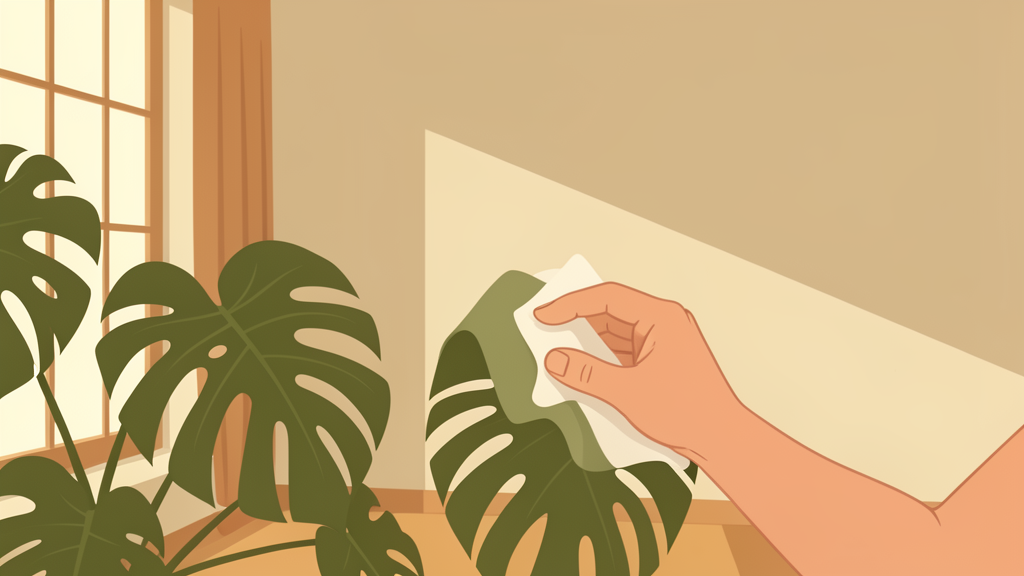 Lau lá và bảo dưỡng kiểng lá Monstera trong nhà