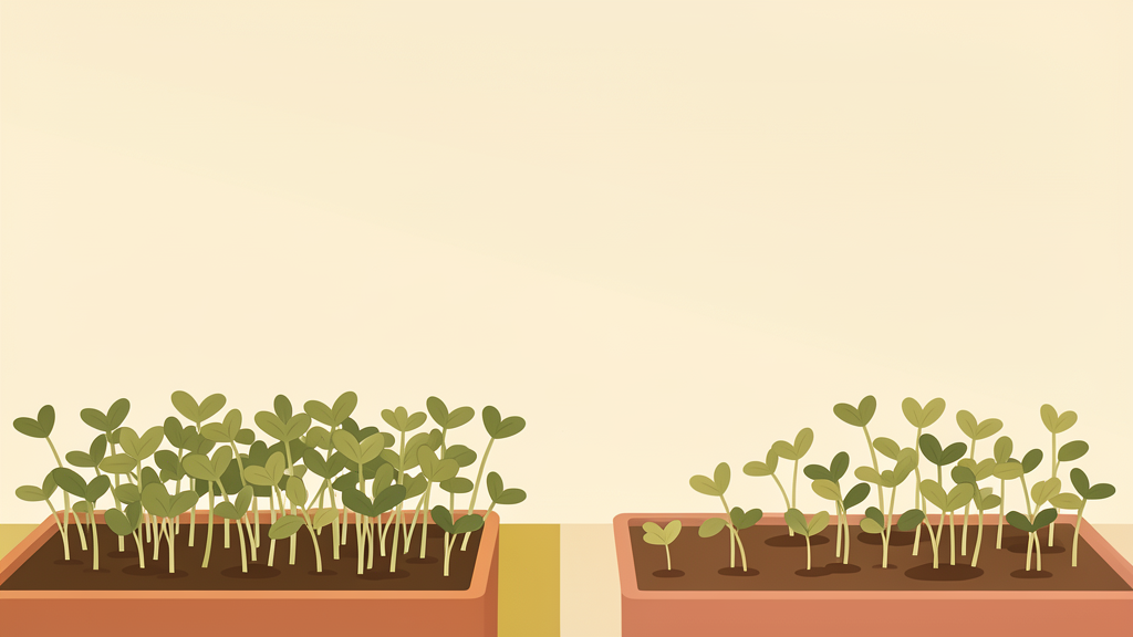 So sánh sự phát triển của rau mầm và microgreens