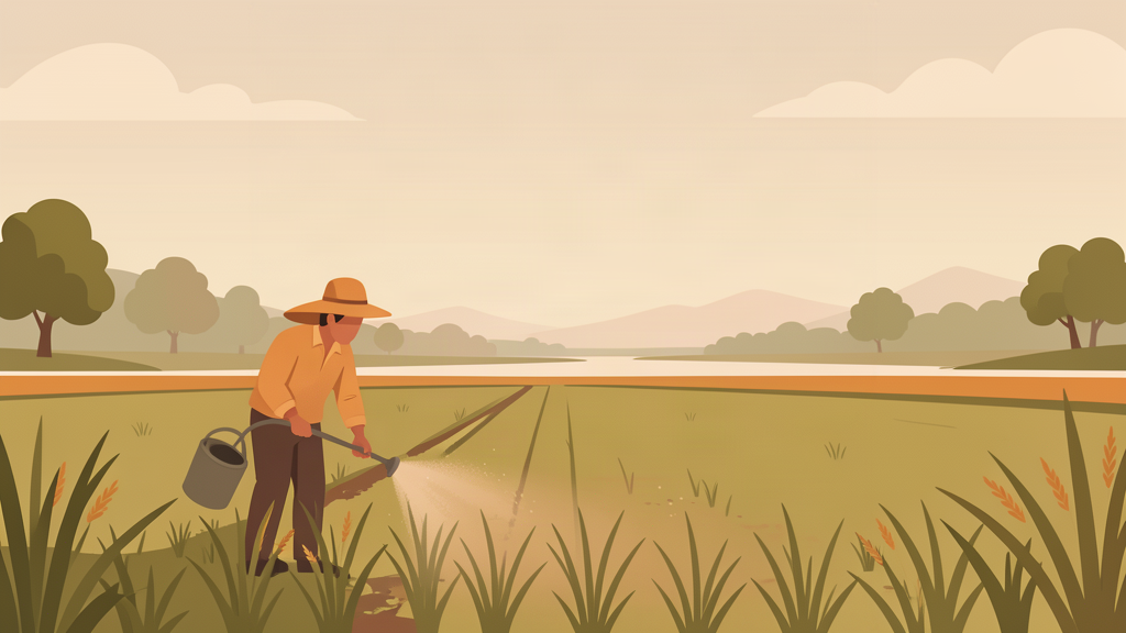 Nông dân canh tác hữu cơ trên đất phù sa địa phương tại Việt Nam